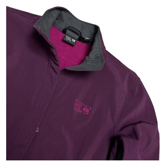 Mountain Hardwear Purple Fleece Lined Shell Waterproof Rain Windbreaker Jacket - Picture 2 of 6